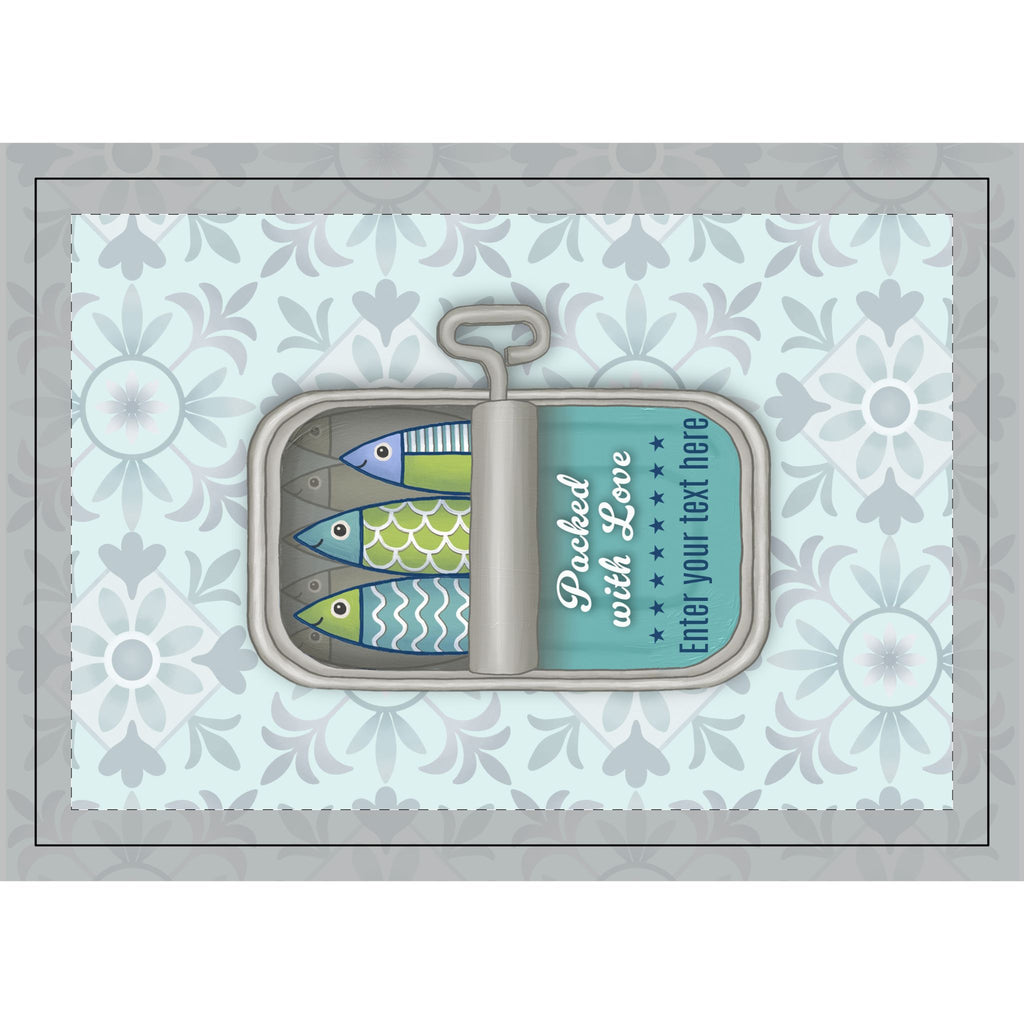 Sardine Family Turquoise 1 Child - Personalized