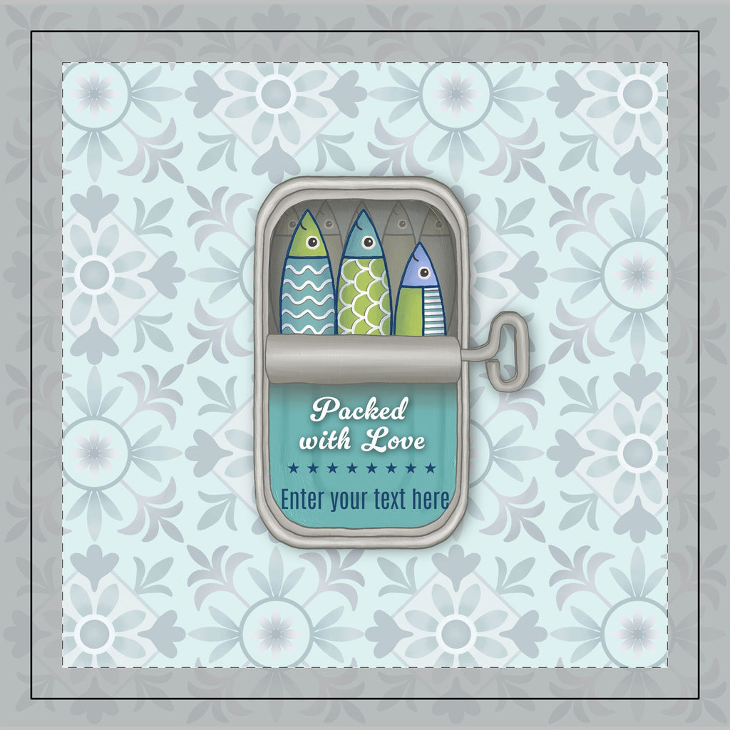 Sardine Family Turquoise 1 Child - Personalized