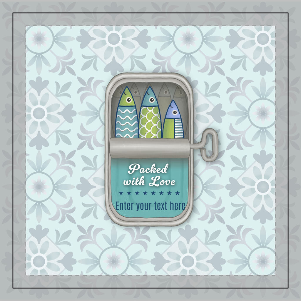 Sardine Family Turquoise 1 Child - Personalized