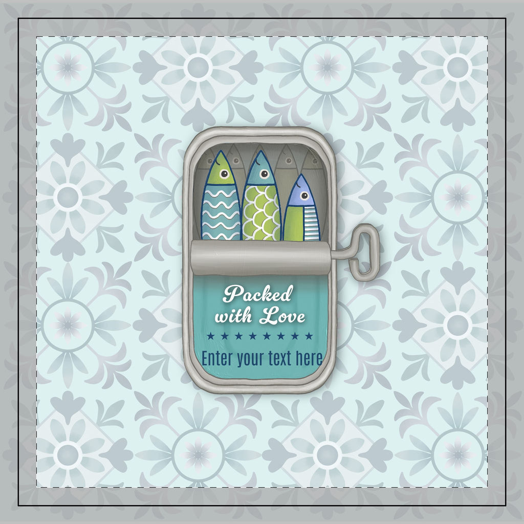 Sardine Family Turquoise 1 Child - Personalized