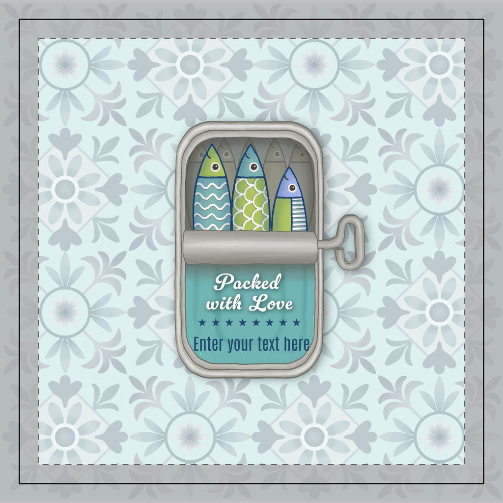 Sardine Family Turquoise 1 Child - Personalized