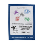 Personalized Passport Travel Blanket - Custom Adventure Throw with International Stamps