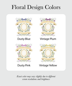 Personalized Birth Flower Blanket - Custom Name and Date Gift with Elegant Floral Design