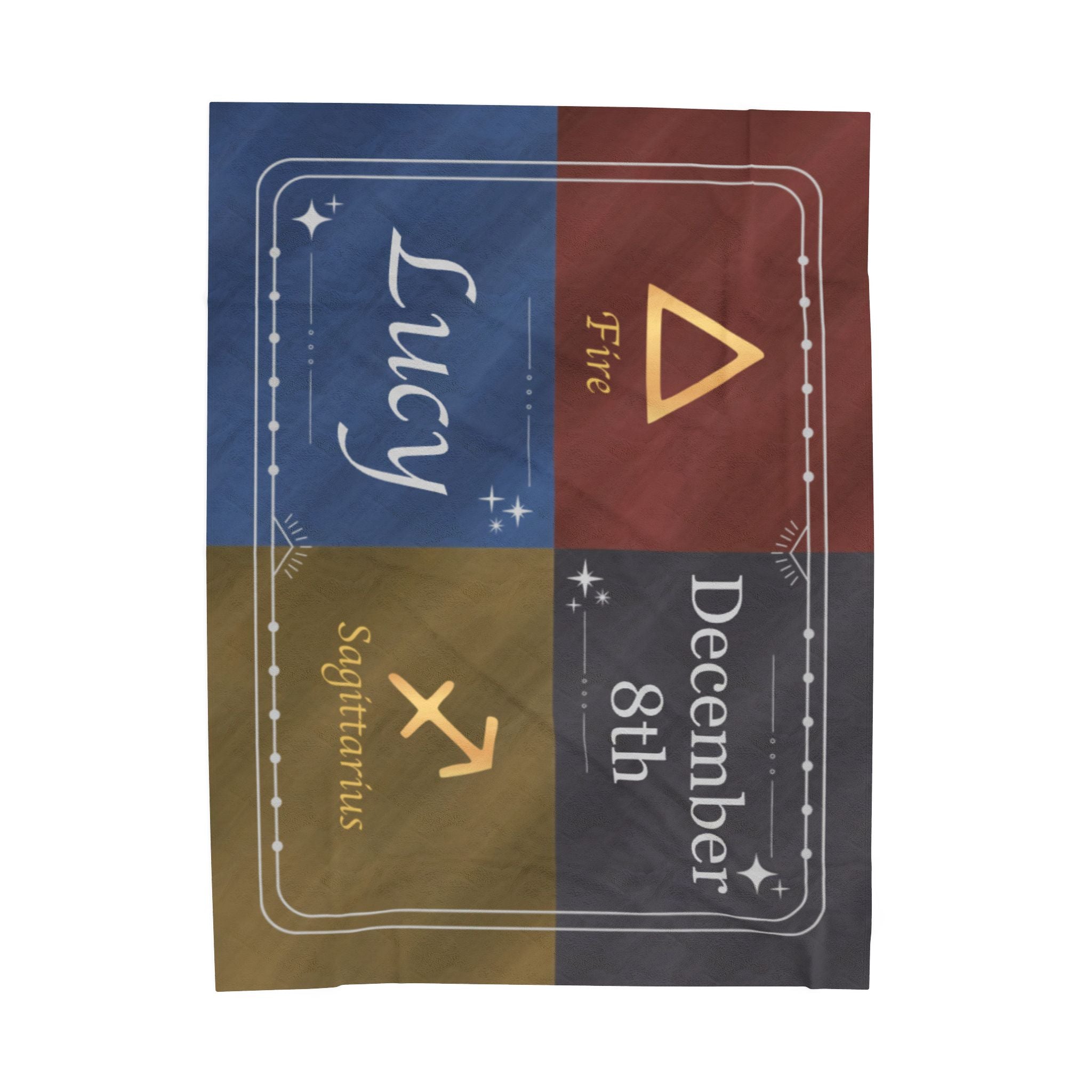 Personalized Celestial Zodiac Blanket - Luxury Zodiac Astrology Throw