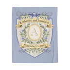 Personalized Monogram Blanket - Custom Wedding or Anniversary Gift with Names and Date