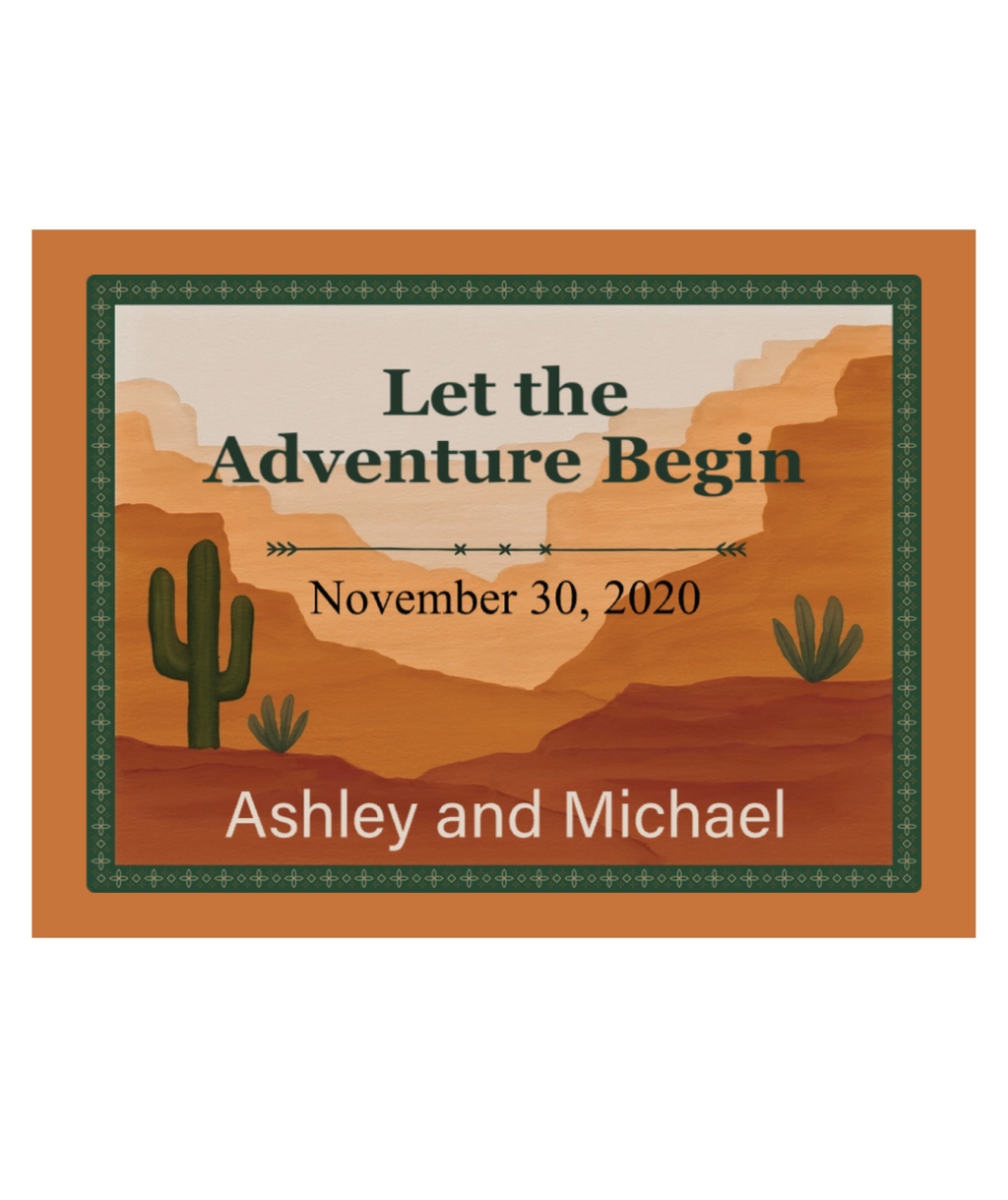 Personalized Blanket with Names and Date - Custom Southwestern Throw for Weddings, Anniversaries, and Gifts