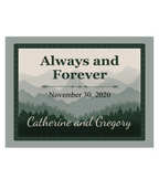 Personalized Blanket with Names and Date - Custom Mountain Landscape Throw for Weddings, Anniversaries, and Special Occasions
