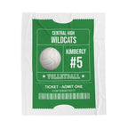 Personalized Volleyball Blanket - Custom Sports Gift with Team Name, Player and Number