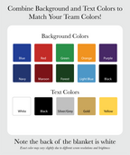 Personalized Football Blanket - Custom Sports Gift with Team Name, Player Name and Number